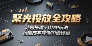 2025小红书聚光投放全攻略，计划搭建+DMP玩法，私信成本降低10倍秘籍-琴书聊项目