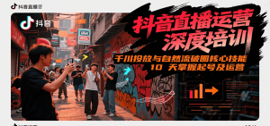 抖音直播运营深度培训，千川投放与自然流核心技能，10天掌握起号及运营(6-7月新课)-琴书聊项目
