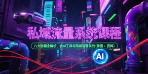 私域流量系统课程，八大秘籍全解析，含AI工具与同城运营实战(录音+资料-琴书聊项目