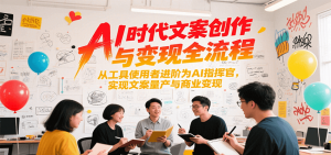AI时代文案创作与变现全流程，从工具使用者进阶为AI指挥官，实现文案量产与商业变现-琴书聊项目