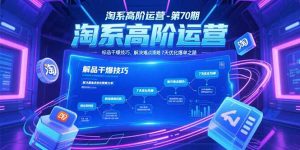 淘系高阶运营-第70期，标品干爆技巧，解决难点策略，大佬操盘方法-琴书聊项目