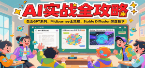 AI实战全攻略，包含GPT系列、Midjourney全流程、Stable Diffusion深度教学-琴书聊项目