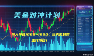 2025年最暴力项目“美金先登计划”最新最强对冲战法，每日实际收益1K-4K-琴书聊项目