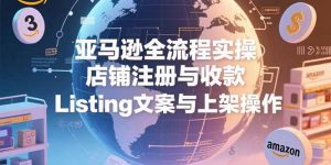 亚马逊全流程实操，店铺注册与收款，Listing文案与上架操作-琴书聊项目