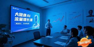 大健康AI流量增长课8.0，赛道定位方法论，AI数字人内容生产，私域转化运营-琴书聊项目