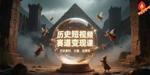 历史短视频赛道变现课，百集素材库应用，文案剪辑技巧，账号运营全案-琴书聊项目
