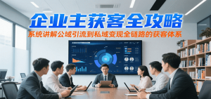 企业主获客全攻略，系统讲解公域引流到私域变现全链路的获客体系-琴书聊项目