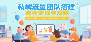 私域流量团队搭建商业变现全攻略，9大模块核心，掌握规模化私域运营能力-琴书聊项目