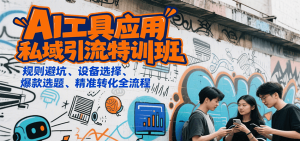AI工具应用私域引流特训班，规则避坑、设备选择、爆款选题、精准转化全流程-琴书聊项目
