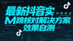 最新抖音实M跳核对解决方案，效果自测-琴书聊项目