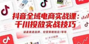 抖音全域电商实战课：千川投放实战技巧，涵盖赛道选择、经营策略制定/等等-琴书聊项目