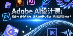 Adobe AI设计课：涵盖PS创成式填充，萤火虫三核心模块，视频音频延长技术-琴书聊项目
