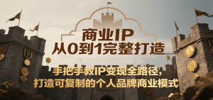 商业IP从0到1完整打造，手把手教IP变现全路径，打造可复制的个人品牌商业模式-琴书聊项目