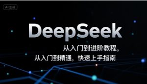DeepSeek从入门到进阶教程,从入门到精通,快速上手指南-琴书聊项目
