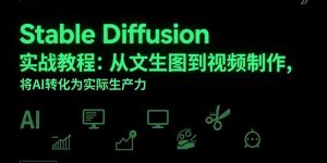 Stable Diffusion实战教程:从文生图到视频制作,将AI转化为实际生产力-琴书聊项目