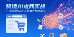 AI+跨境电商实战：Temu平台入驻与商品上架 AI设计批量生产 物流质检全流程-琴书聊项目