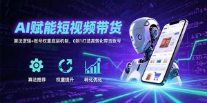 AI赋能短视频带货:算法逻辑+账号权重底层机制,0到1打造高转化带货账号-琴书聊项目
