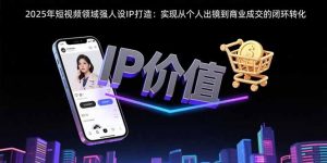 2025年短视频领域人设IP打造：实现从个人出镜到商业成交的闭环转化-琴书聊项目