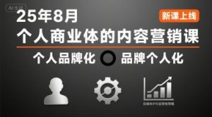 个人商业体的内容营销课25年8月，个人品牌化，品牌个人化，自媒体ip内容营销策略-琴书聊项目