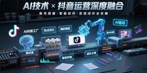 AI技术与抖音运营的深度融合应用：涵盖账号搭建、内容创作、收益变现等-琴书聊项目