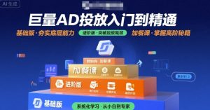 巨量AD投放入门到精通，基础版+进阶版+加餐课-琴书聊项目