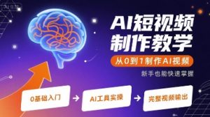 AI短视频制作教学，从0到1制作AI视频-琴书聊项目
