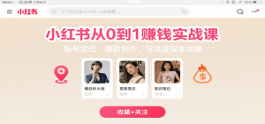 小红书从0到1赚钱实战课：账号定位、 爆款创作 、导流变现全攻略-琴书聊项目