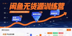 闲鱼无货源训练营：账号准备养号/垂直化选品/黑搜玩法，0基础30天盈利指南-琴书聊项目