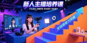 新人主播培养课:平台适应-流量获取-粉丝留存-收益提升 全链路能力突破-琴书聊项目