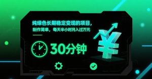 纯绿色长期稳定变现的项目，制作简单，每天半小时月入过1W-琴书聊项目