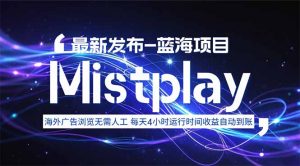 8月中旬新项目Mistplay海外游戏广告，每天自动运行2-4小时无需人工值…-琴书聊项目