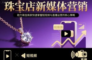 珠宝店新媒体营销，助力珠宝商家快速掌握短视频与直播运营的核心策略-琴书聊项目