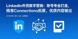 LinkedIn外贸数字营销:账号专业打造,精准Connections拓展,优质内容输出-琴书聊项目
