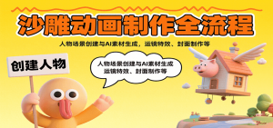 沙雕动画制作全流程：人物场景创建与AI素材生成，运镜特效、封面制作等-琴书聊项目