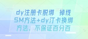 dy注册卡脱绑 掉线SM方法+dy汀卡换绑方法，不保证百分百-琴书聊项目
