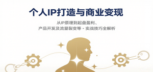 个人IP打造与商业变现，从IP原理到起盘盈利、产品开发及流量裂变等实战技巧全解析-琴书聊项目