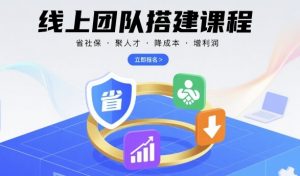 线上团队搭建课程，省社保，聚人才，降成本，增利润，团队管理必看-琴书聊项目