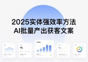 实体强效率方法：AI批量产出获客文案，2025年普通人拥抱AI，实现实体创收-琴书聊项目