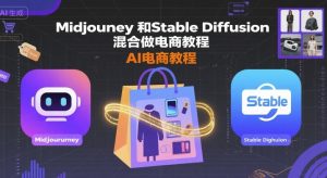 Midjourney和Stable Diffusion混合做电商教程-ai电商教程-琴书聊项目