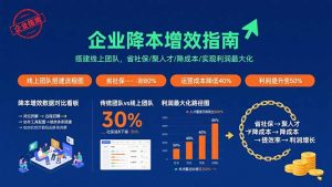 企业降本增效指南：搭建线上团队，省社保/聚人才/降成本/实现利润最大化-琴书聊项目