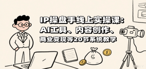IP操盘手线上实操课：AI工具、内容创作、商业变现等20节系统教学-琴书聊项目