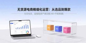 无货源电商精细化运营：从选品到爆款，实现轻资产高回报(40+节系统课-琴书聊项目