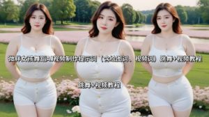 微胖女孩舞蹈AI视频制作提示词(含绘图词、视频词) 跳舞+视频教程-琴书聊项目