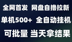 2025最新九月网盘自撸拉新，全自动运行，解放双手，日入5张+，小白可玩，批量操作【揭秘】-琴书聊项目