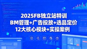 2025FB独立站特训，BM管理+广告投放+选品定价，12大核心模块+实操案例-琴书聊项目