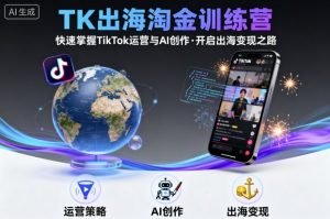 TK出海淘金训练营,助你快速掌握TikTok运营与AI创作,开启出海变现之路-琴书聊项目