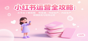 小红书运营全攻略：从平台了解到账号搭建、内容生产，做爆款库与矩阵运营-琴书聊项目