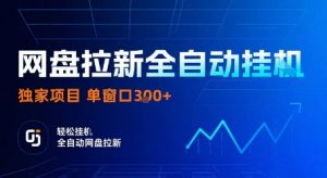 网盘拉新全自动挂G,独家技术,操作简单,自动完成拉新任务,单窗口3张【揭秘】-琴书聊项目