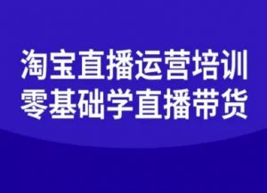 淘宝直播运营培训-零基础学会直播卖货-琴书聊项目
