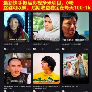 最新快手搬运影视挣米项目，0粉丝就可以做，后期收益稳定在每天100-1k-琴书聊项目